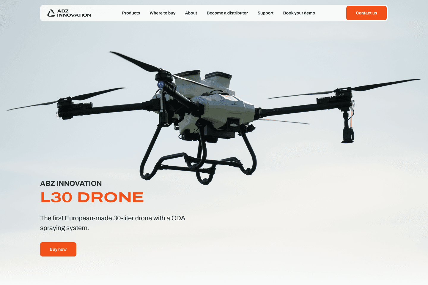 ABZ Innovation website on a device