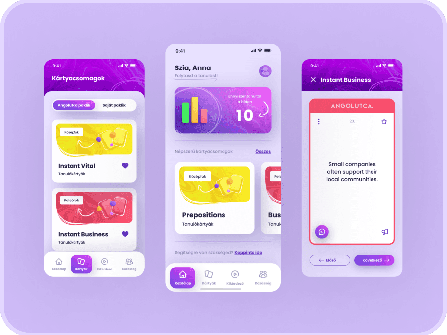 Interactive English learning app for busy adults: behind the scenes