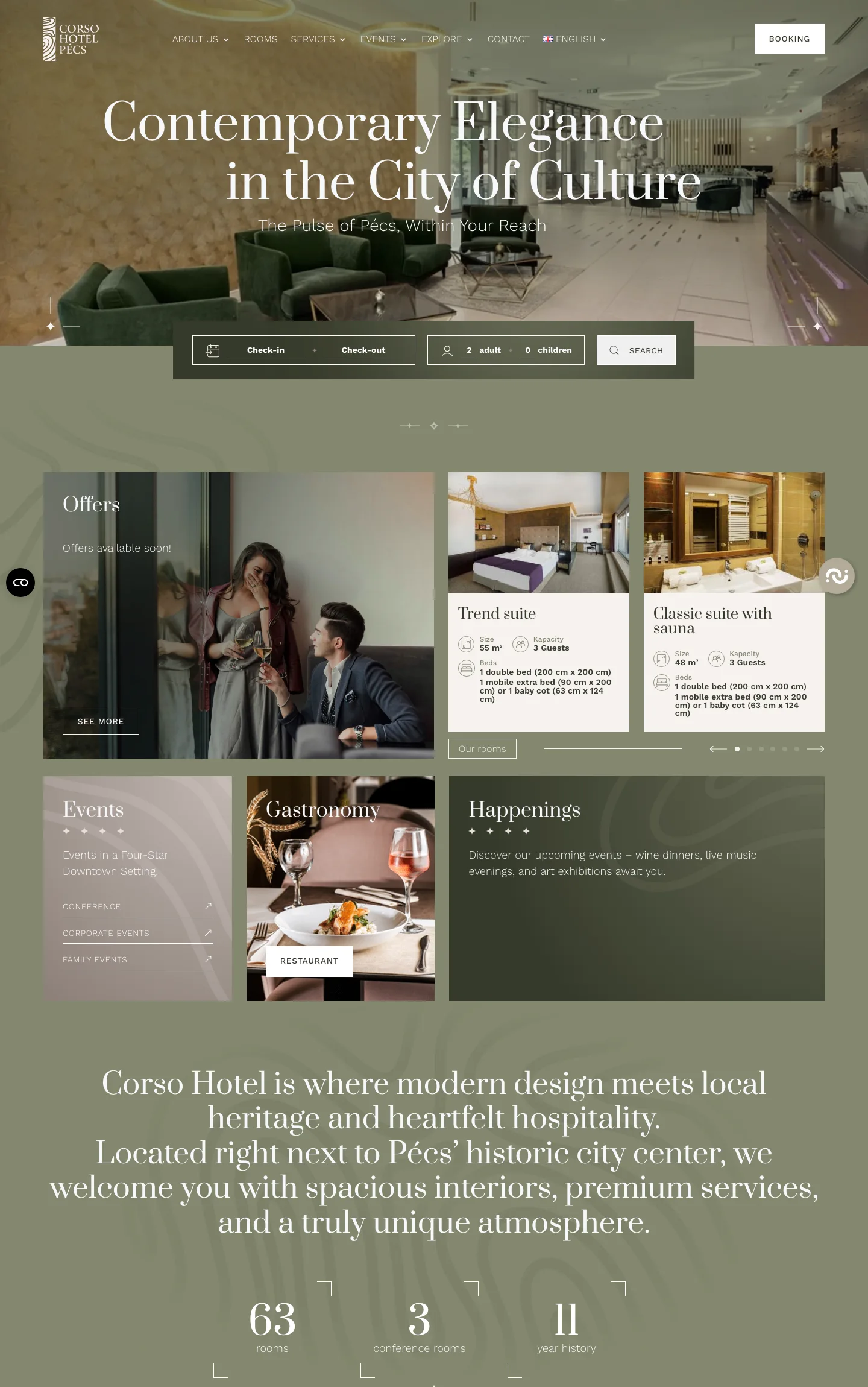 The Corso website — First impressions